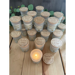 Vela vainilla con tapa de madera