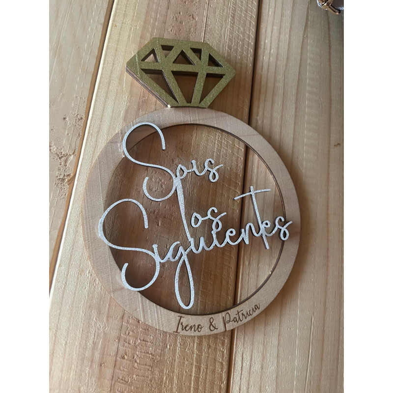 Anillo madera ¨Sois los siguientes¨