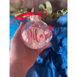 Bolas transparentes nieve