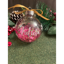Tu nombre en adornos. Bola de Navidad personalizadas