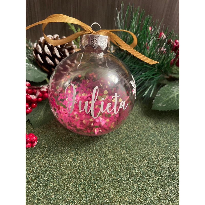 Tu nombre en adornos. Bola de Navidad personalizadas