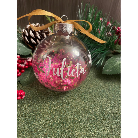 Tu nombre en adornos. Bola de Navidad personalizadas