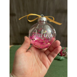 Tu nombre en adornos. Bola de Navidad personalizadas