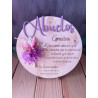 Placa redonda flores preservadas