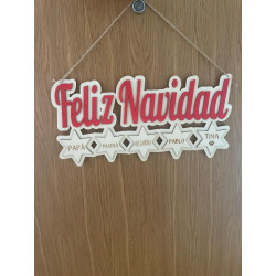 Cartel puerta Navidad