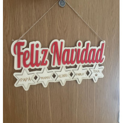 Cartel puerta Navidad