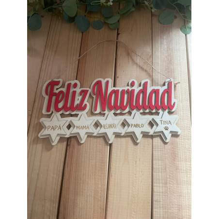 Cartel puerta Navidad