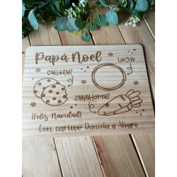 Bandeja de madera Reyes Magos y Papá Noel
