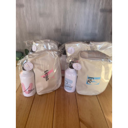 Neceser y botella personalizados
