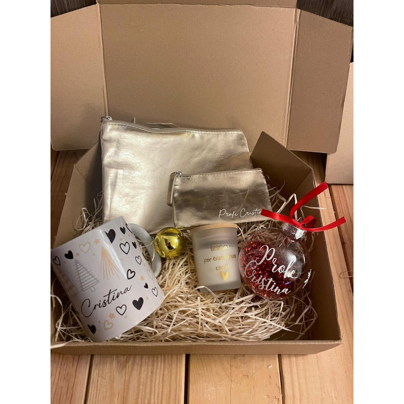 Caja regalo Navidad personalizada