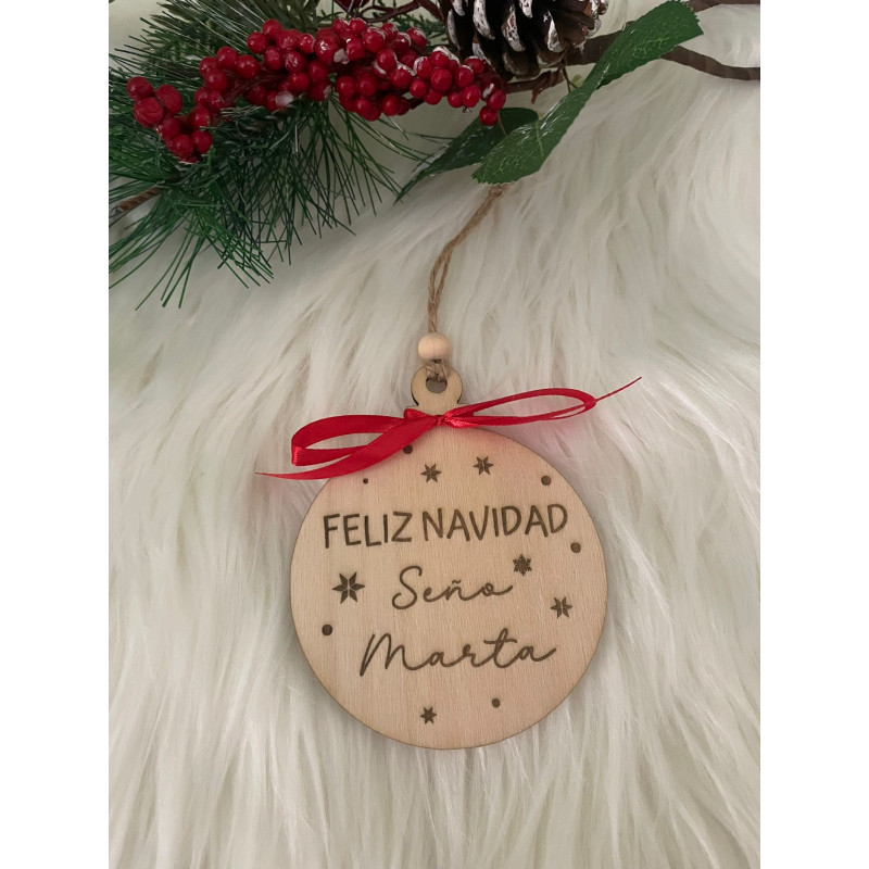Bola personalizada Feliz Navidad seño, envíos rápidos 24/48hr