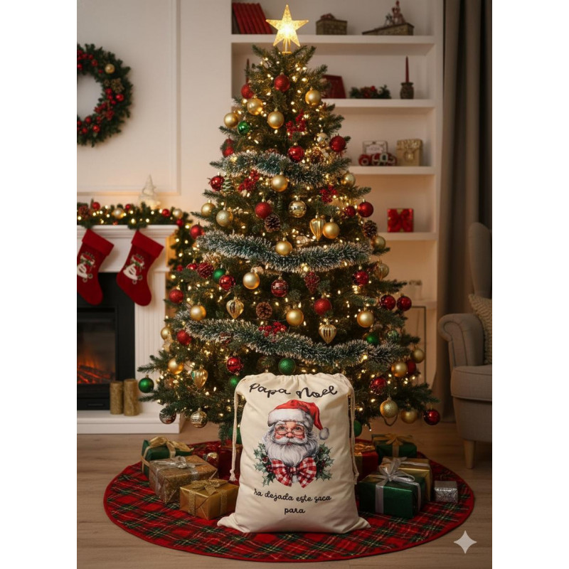 Saco de Navidad personalizado Papá Noel