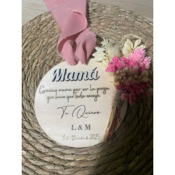 Mini placa flores preservadas