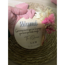 Mini placa flores preservadas