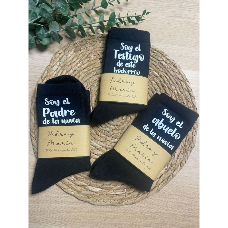 Calcetines personalizados para boda
