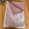 Mantita de bebé reversible 1x0,70 m / Manta waffle con tela estampada infantil.