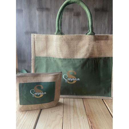 Bolso y neceser Ibiza verde