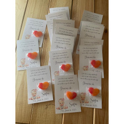 Tarjeta de agradecimiento con chuche